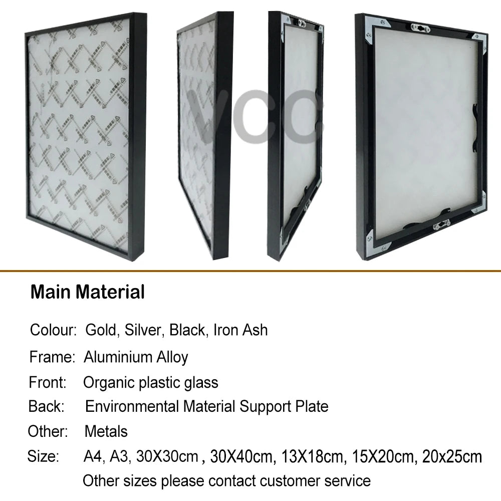Metal Picture Frame For Wall Poster Frame Pictures Classic Aluminum Photo Frames For Wall Hanging A3 A4 30x40 Certificate Frame
