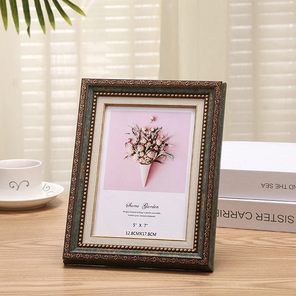 Photo frame retro blue 5 x 7 photo frame home office for photo frame unique design Christmas Valentine's Day gift