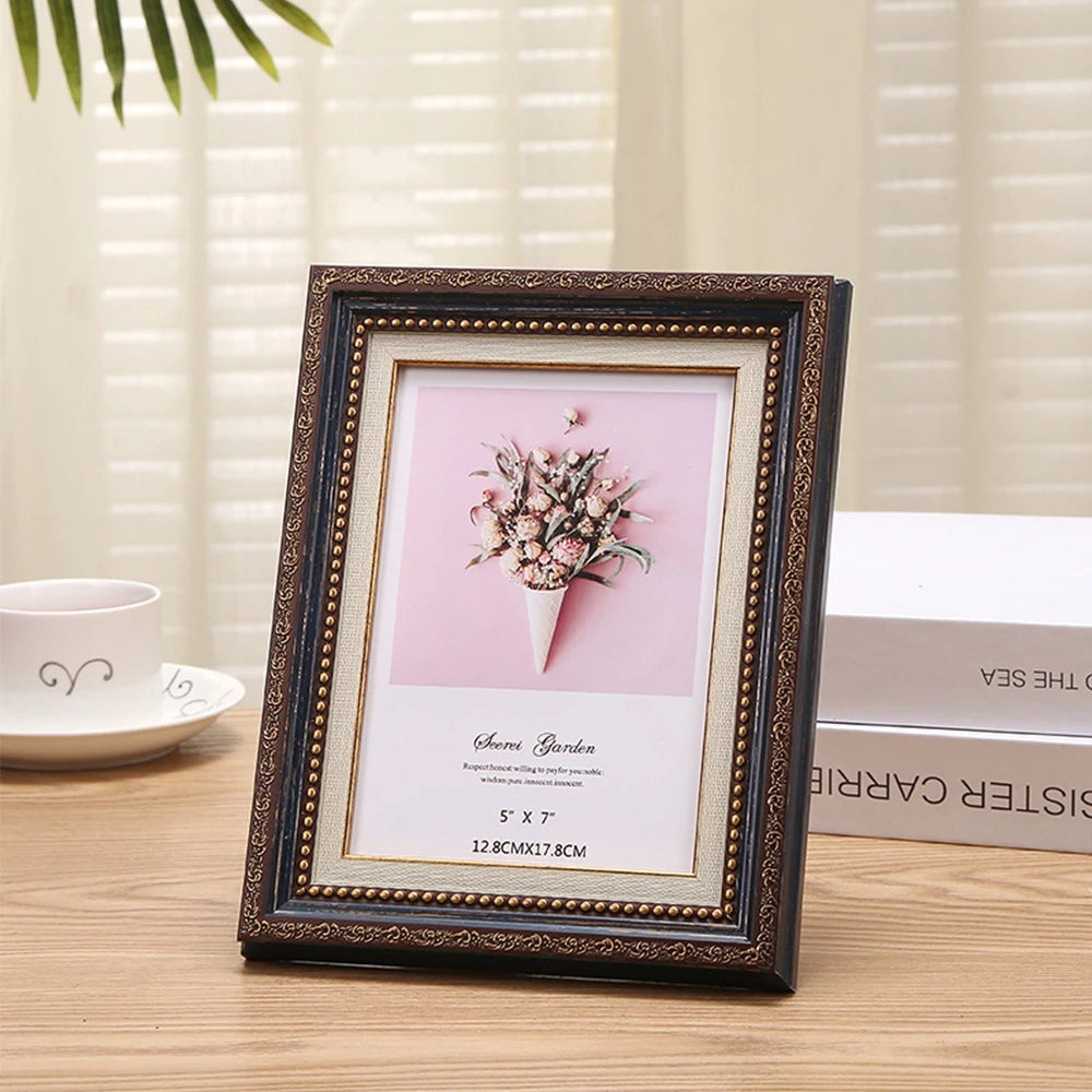 Photo frame retro blue 5 x 7 photo frame home office for photo frame unique design Christmas Valentine's Day gift