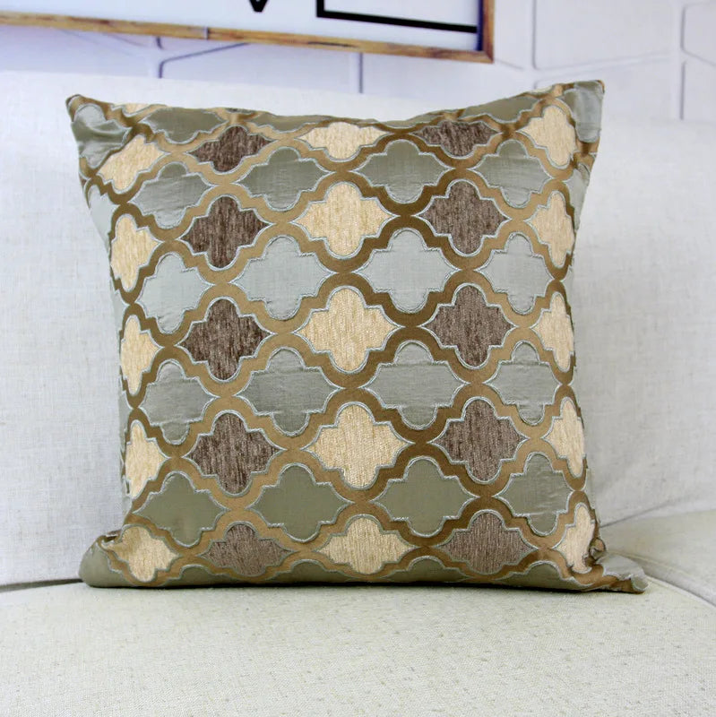 Grey/Coffee Cushion Cover Chenille Moroccan Style Home Decorative Pillow Case 45x45cm