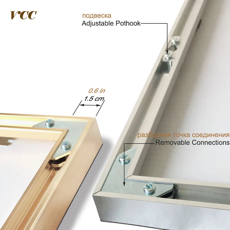 Picture Frame Metal Poster Frame Classic Aluminum Photo Frames For Wall Hanging A3 A4 30x30 Certificate Frame VCC