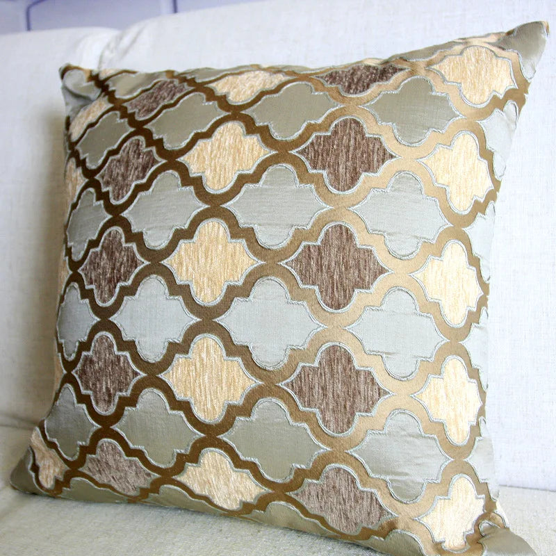 Grey/Coffee Cushion Cover Chenille Moroccan Style Home Decorative Pillow Case 45x45cm