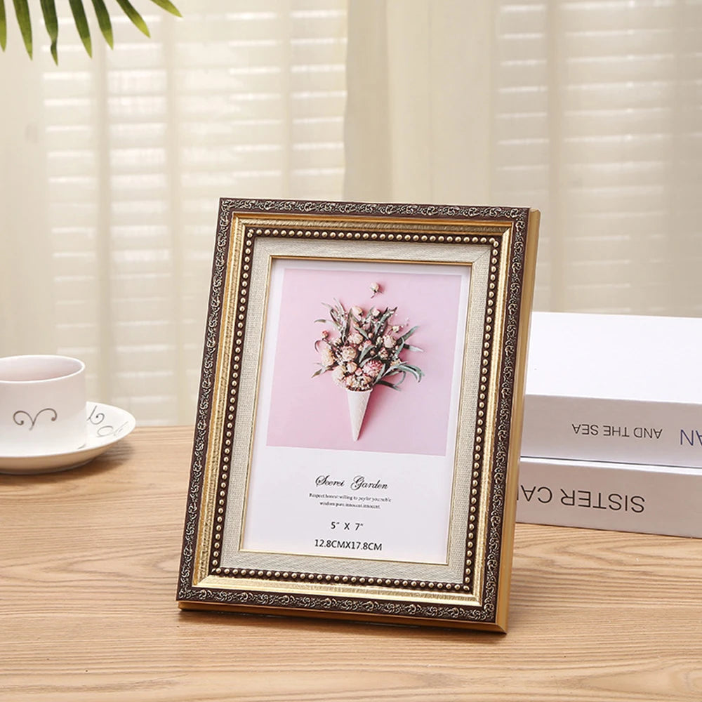 Photo frame retro blue 5 x 7 photo frame home office for photo frame unique design Christmas Valentine's Day gift