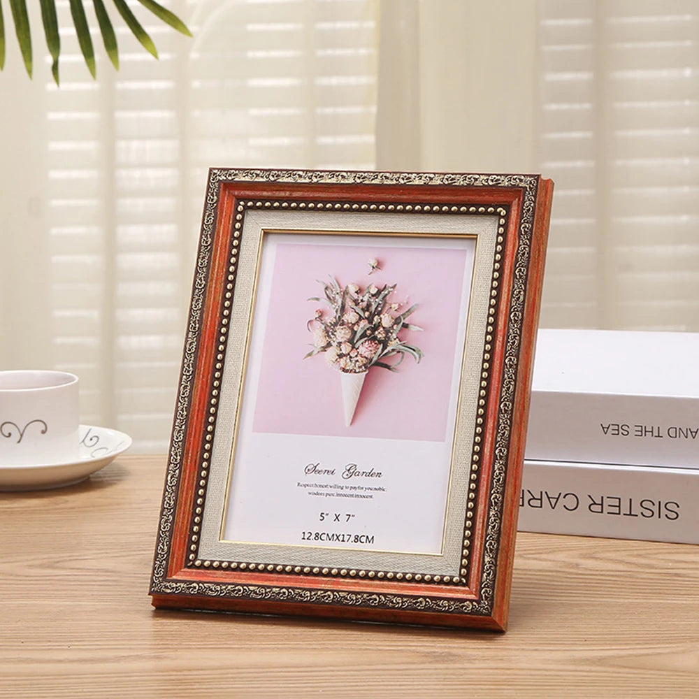 Photo frame retro blue 5 x 7 photo frame home office for photo frame unique design Christmas Valentine's Day gift