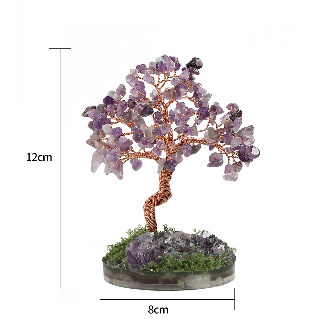 Crystal Money Tree Crystal Stone Rainbow Natural Gem Sitting Floor Style Home Room Study Decoration