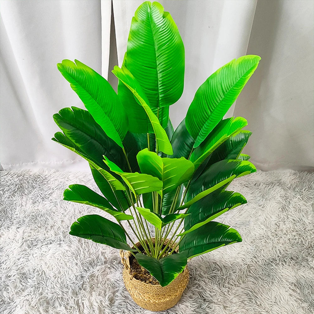 120cm Artificial Large Plant Traveler Banana Green Plant Wedding Indoor Plant Potted Outdoor Garden Decoration Fake Plant