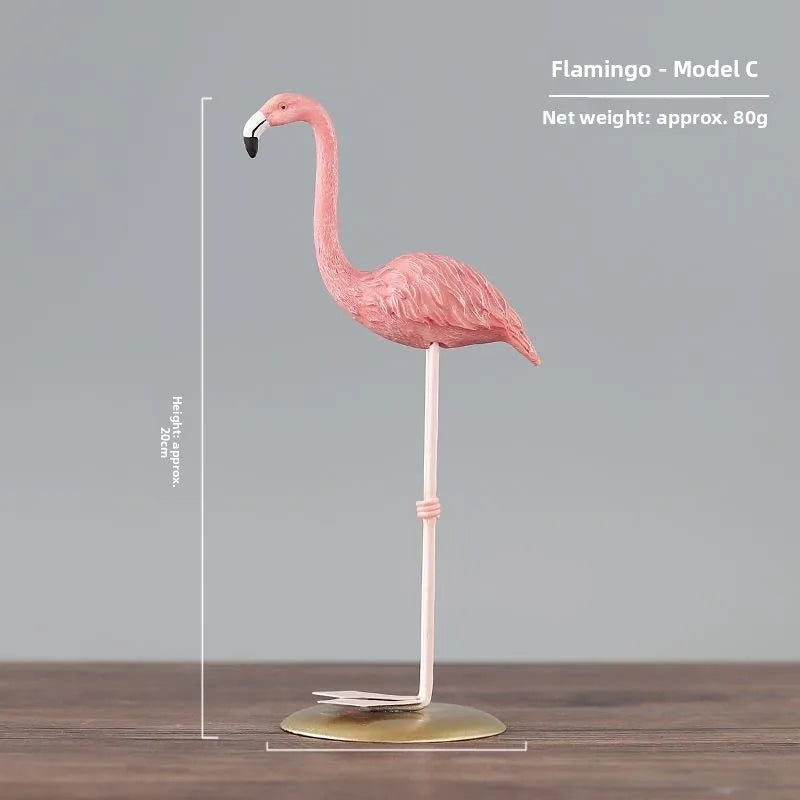 Creative Resin Crtwork Flngo Cartoon Tabletop Decorations Luxury Living Room Decorations Home Accories Mesterco