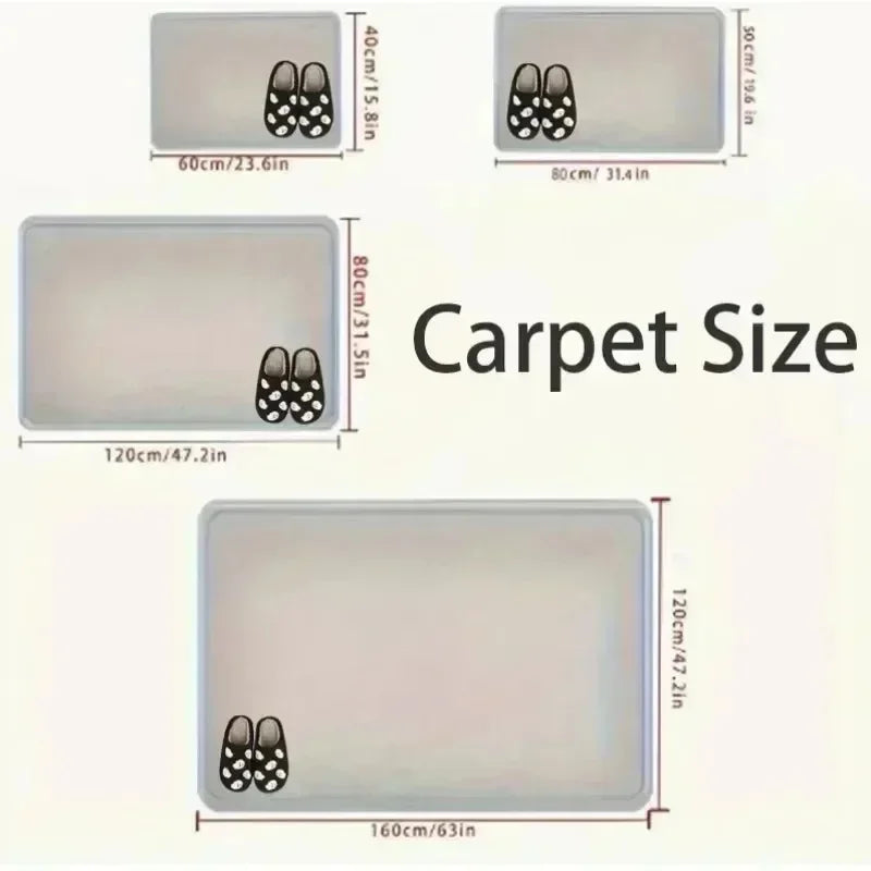 Nordic Style Orange Geometry Large Living Room Carpet Modern Decoration Bedroom Soft Non-slip Carpet Large Area Sofa Side Rug