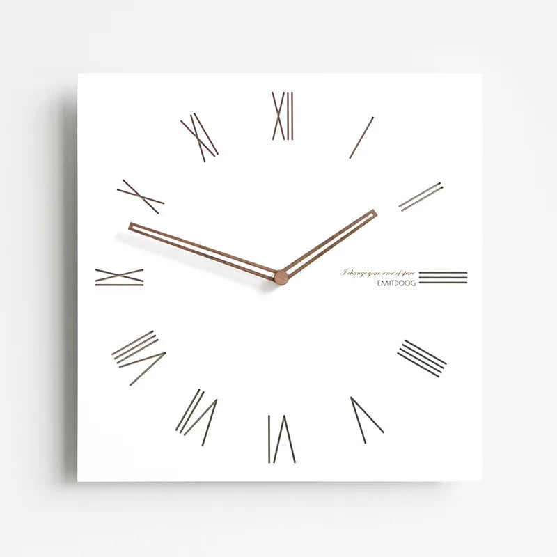 2025 new Silent Large Modern White Square Wall Clock for Living Room Bedroom Dining Room Fresh Clocks Wall Home Decor