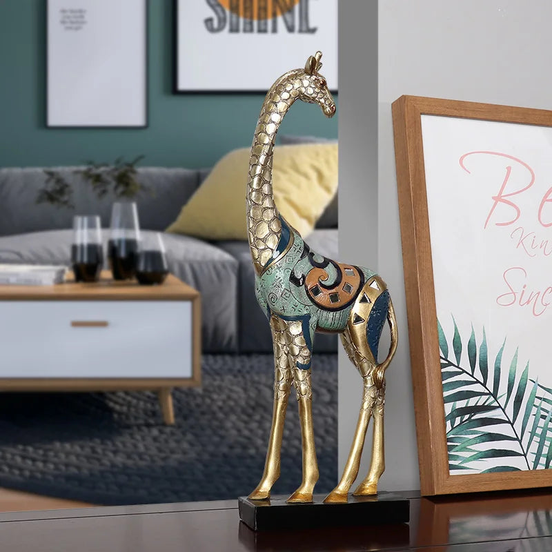 Giraffe-shaped ornaments, creative new home living room, TV cabinet, home decoration, gifts, modern light luxury furnishings