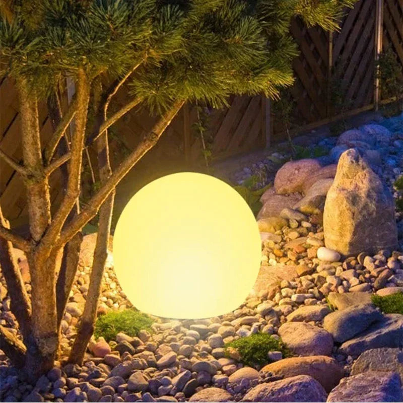 New 15-25cm Solar Moon Light Outdoor LED Lighting Lamp Garden Atmosphere Decorative Lamp Spherical Control Light Lawn Lamp