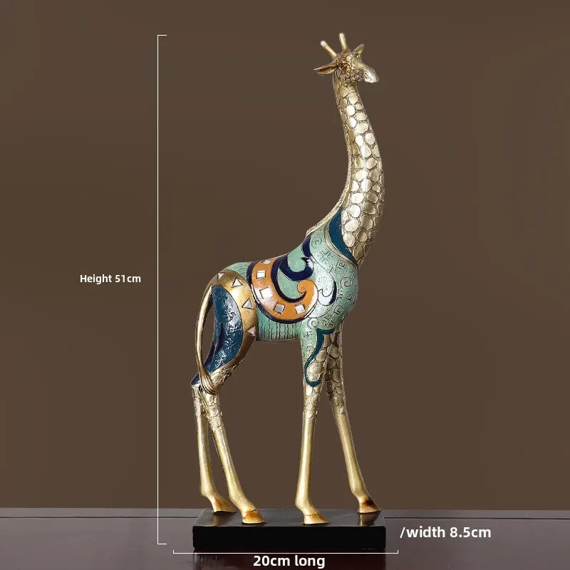 Giraffe-shaped ornaments, creative new home living room, TV cabinet, home decoration, gifts, modern light luxury furnishings