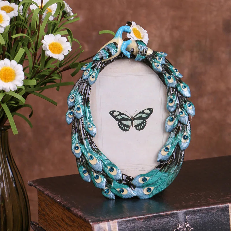 White Flower Textured Hand-Crafted Photo Frame Easel Hook for Tabletop Wall Display Decorative Floral Design