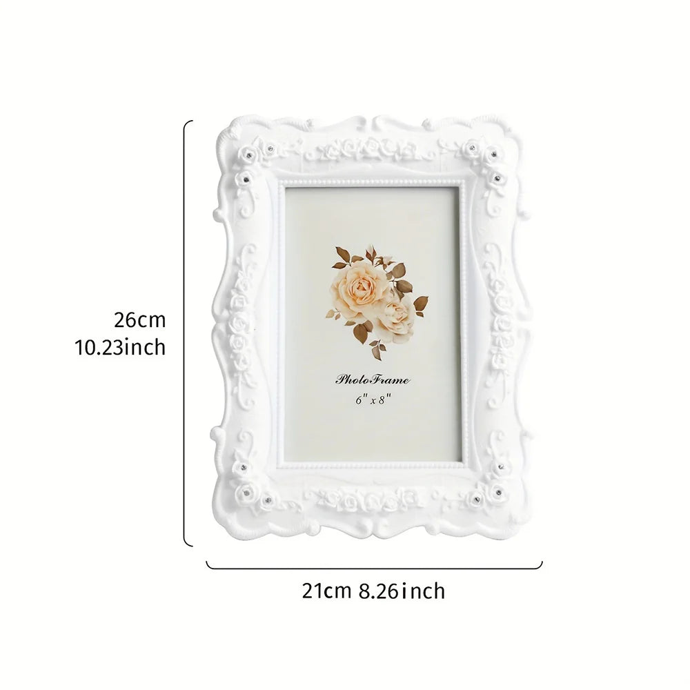 Pastoral style photo frame home table ornaments living room bedroom desktop decoration horizontal and vertical universal
