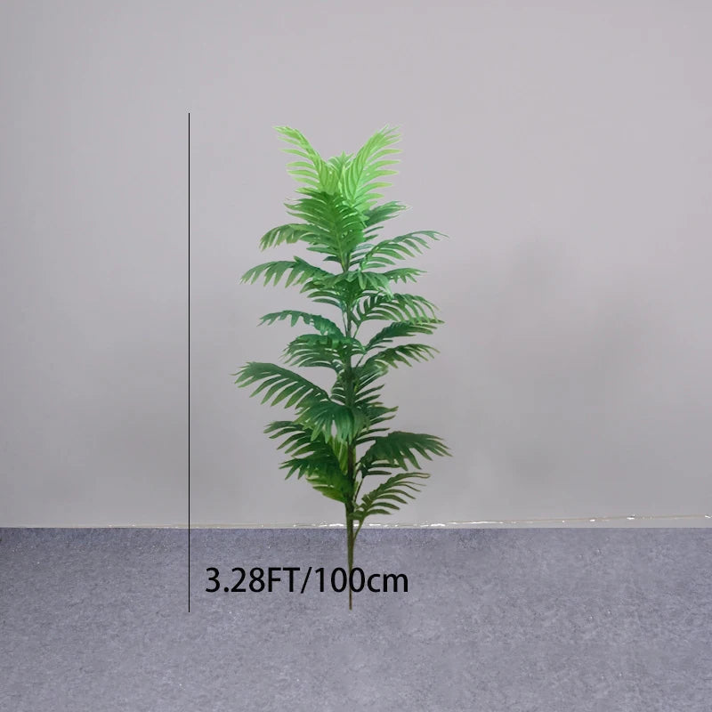 150cm Large Artificial Palm Tree Tropical Fake Plants Real Touch Palm Leafs Plastic Banyan Tree for Home Garden Shop Party Decor