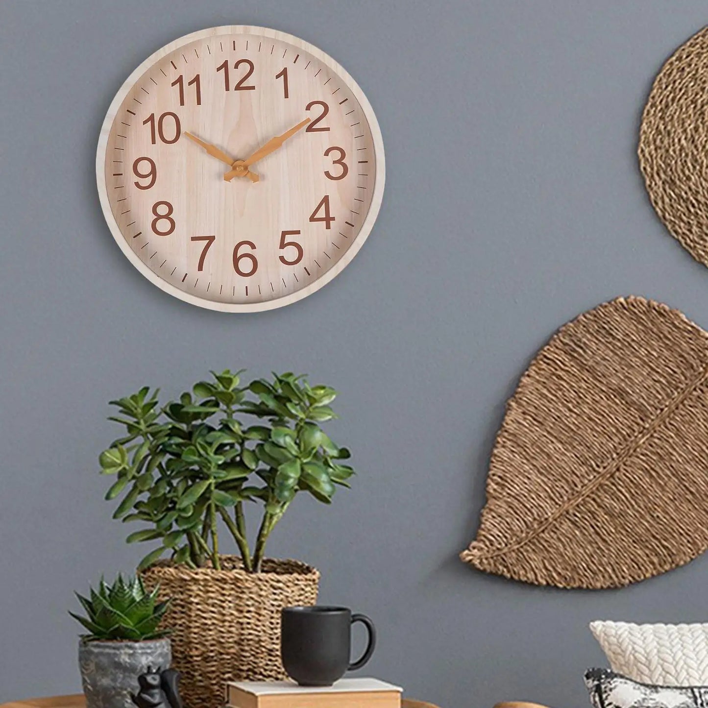 Wall Clock Silent Minimalism Hanging Watch Elegant Bedroom Hallway Home Dinner Sweep Movement Clocks Decoration