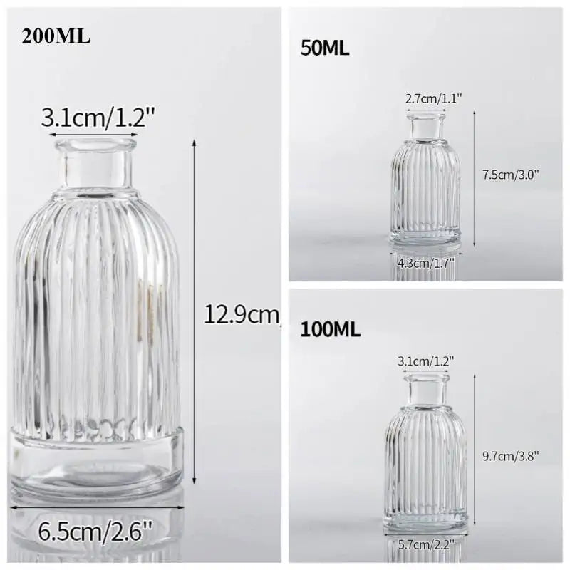 Glass Flower Vase Retro Vase for Flowers Home Decoration Decorative Vase Office Desk Ornament Vases for Centerpieces Florero