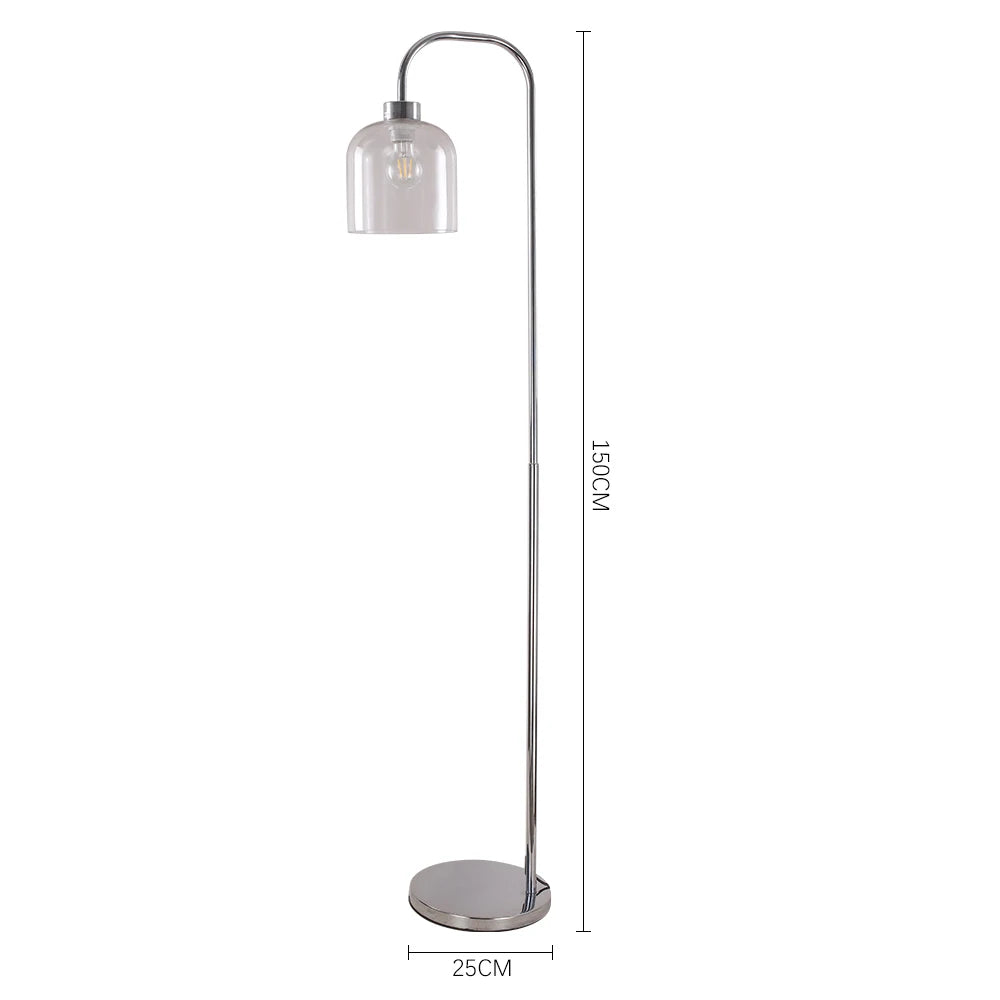 KOMORE Luxurious Floor Lamp with Frosted Glass Lampshade for Living Room Office, Bedroom, Hallway, Porch