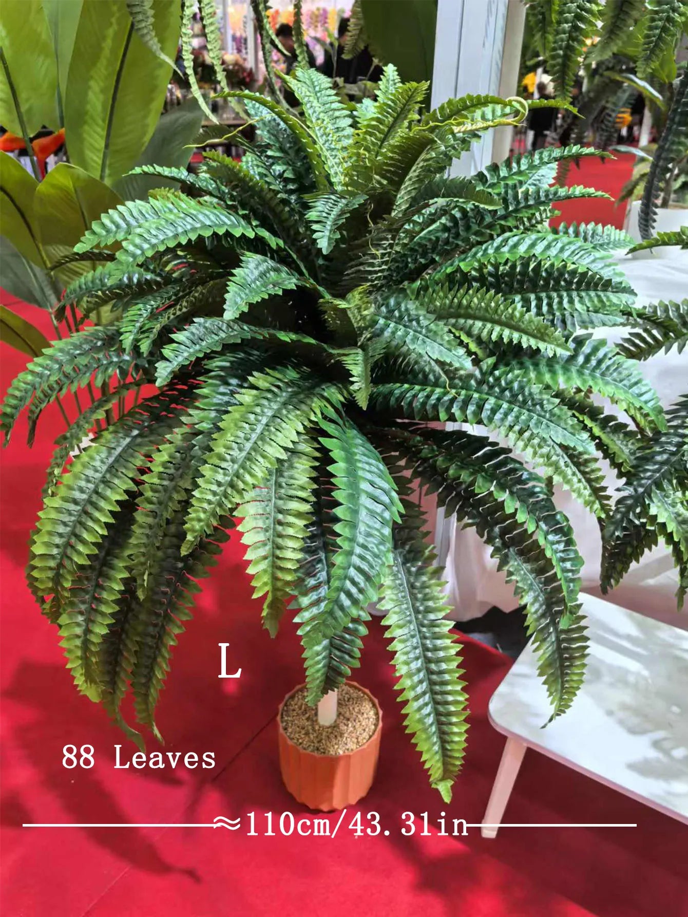 28/58/88 Leaves Fake Fern Hanging Plants Artificial Palm Leafs Silk Persian Vines Faux Wall Plants For Home Decor
