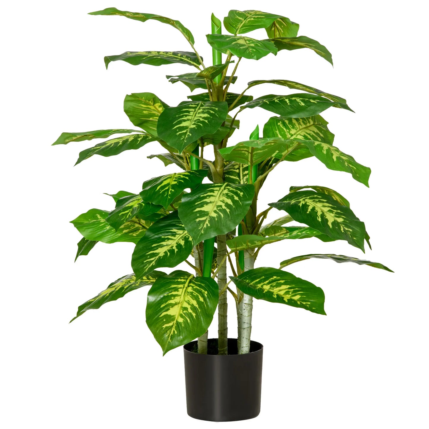 HOMCOM Artificial Evergreen Tree Fake Plant in Pot Indoor Outdoor Decor