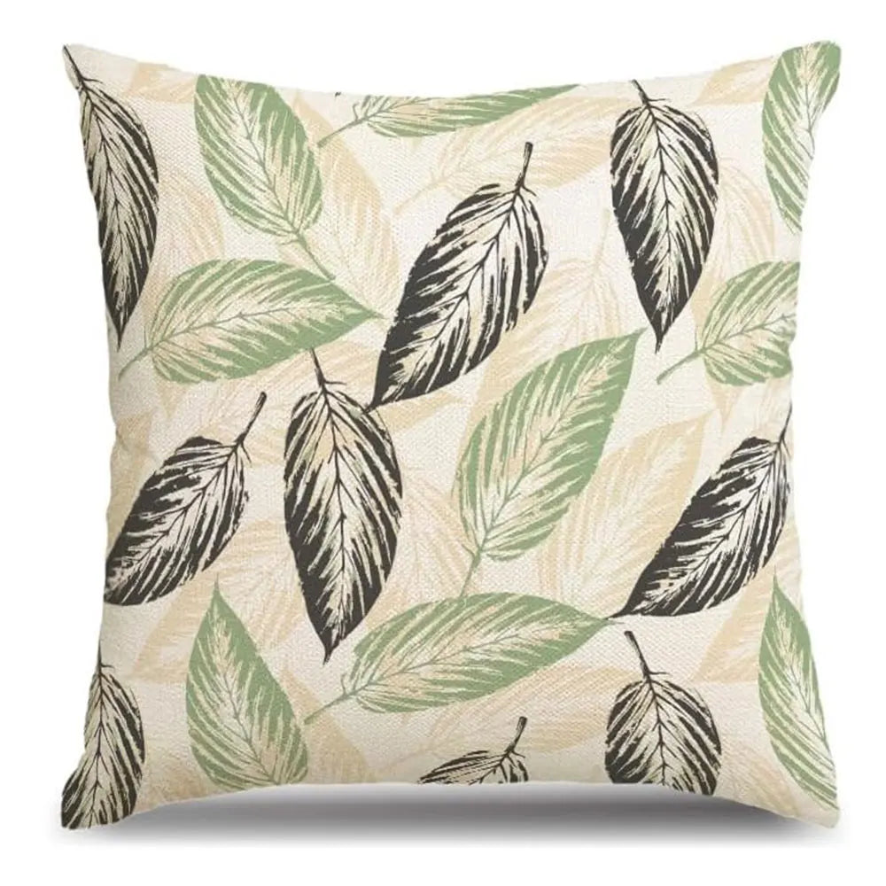 Green - rhyme Floral Fresh PillowcasesBedroom Living Room Sofa Home Decor Polyester Cushion Cover with Zipper