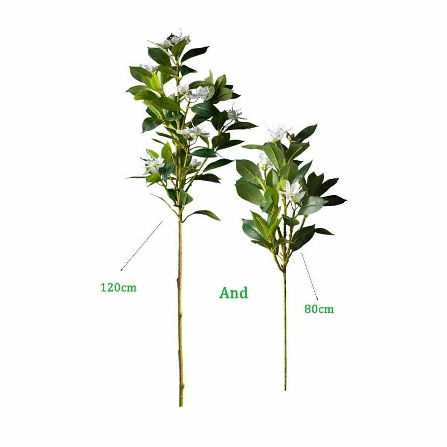80/120cm Tropical Artificial Ficus Large Banyan Plants Plastic Fiddle Fig Tree Branch Faux Magnolia Tree For Home Garden Decor