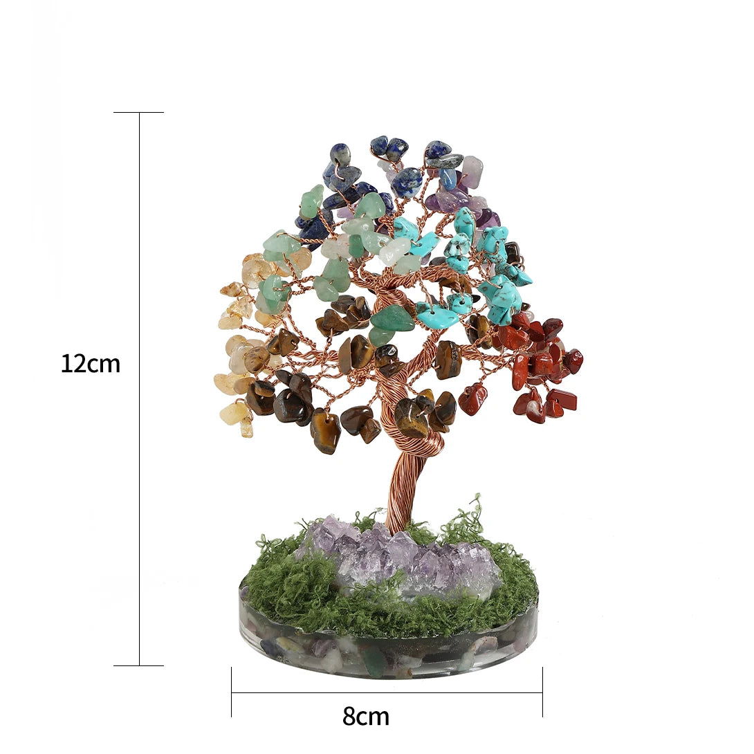 Crystal Money Tree Crystal Stone Rainbow Natural Gem Sitting Floor Style Home Room Study Decoration