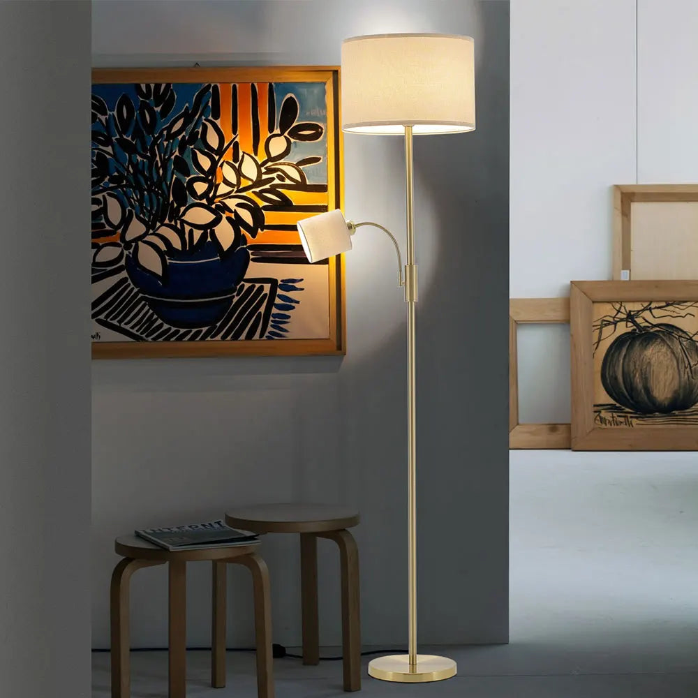 Voltsify 2-Light Floor Standing Lamp with Adjustable Head for Living Room Bedroom