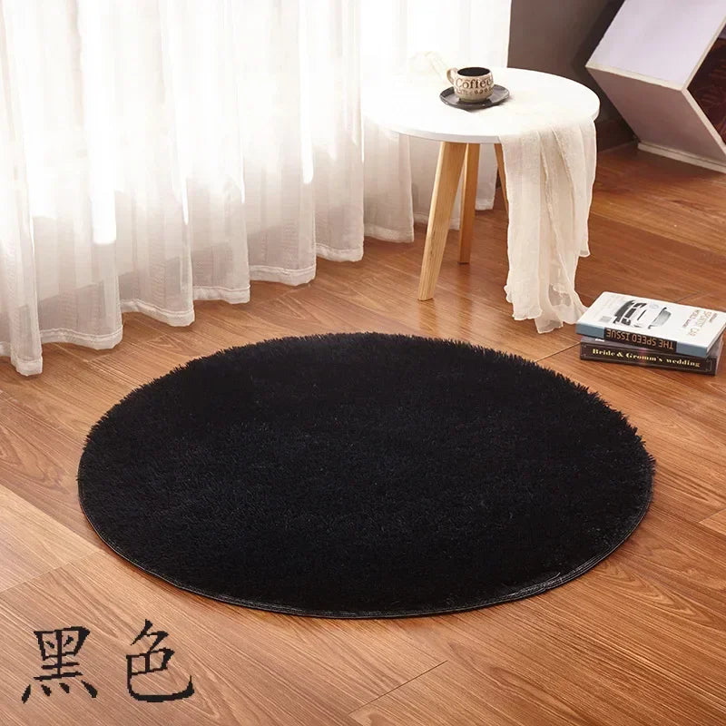 Living Room Rugs Aesthetic Bedroom Round Carpet Decoration Furry Comfort Carpet Home Decor Pink Foot Mat Area Rug 2023 New