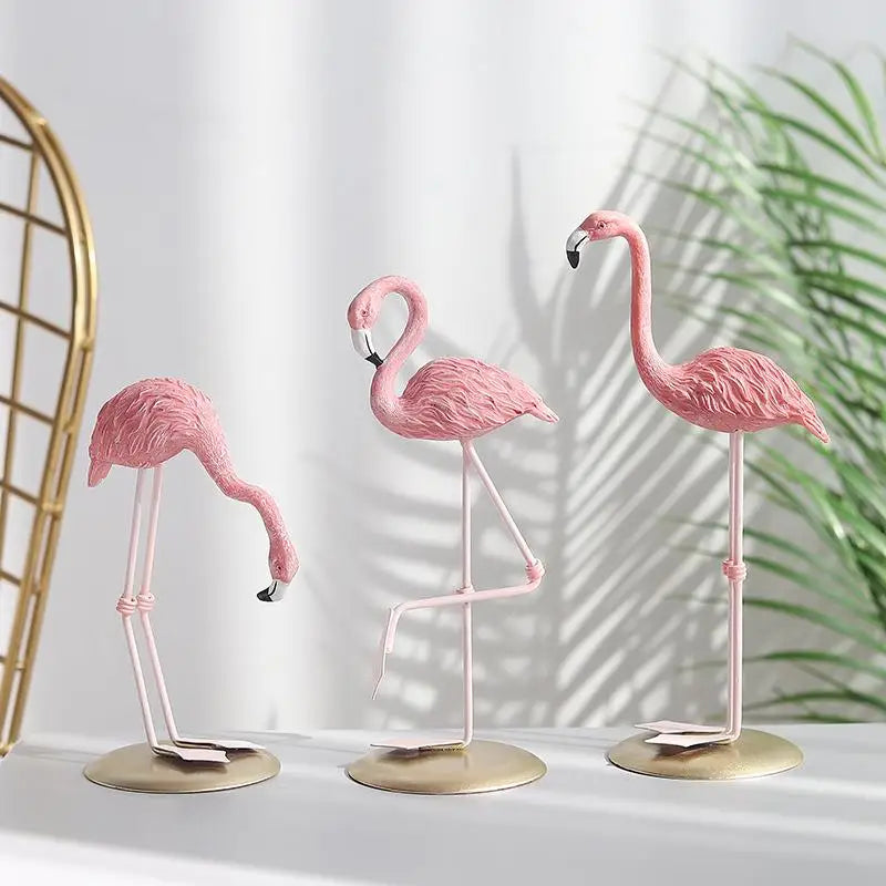 Creative Resin Crtwork Flngo Cartoon Tabletop Decorations Luxury Living Room Decorations Home Accories Mesterco