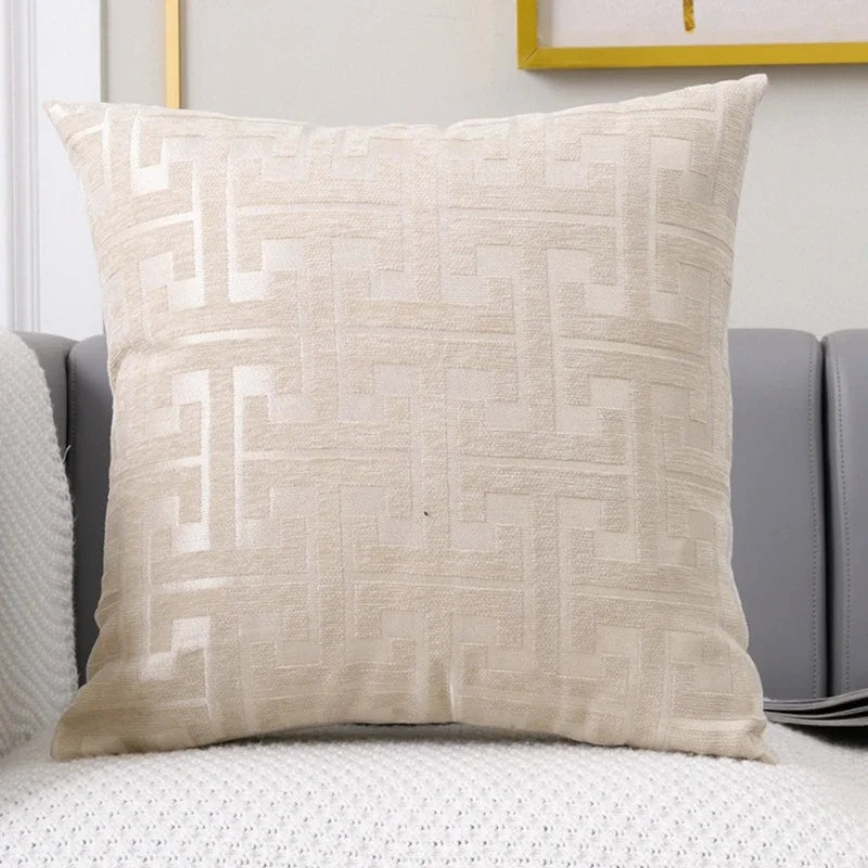 1pc Embroidery Detail Cushion Cover Without Filler, Modern Throw Pillow Case for Sofa, Home Decor 30x50CM 45x45CM Pillowcase