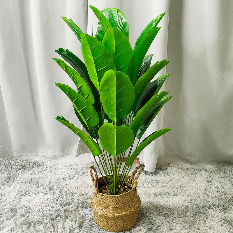 120cm Artificial Large Plant Traveler Banana Green Plant Wedding Indoor Plant Potted Outdoor Garden Decoration Fake Plant