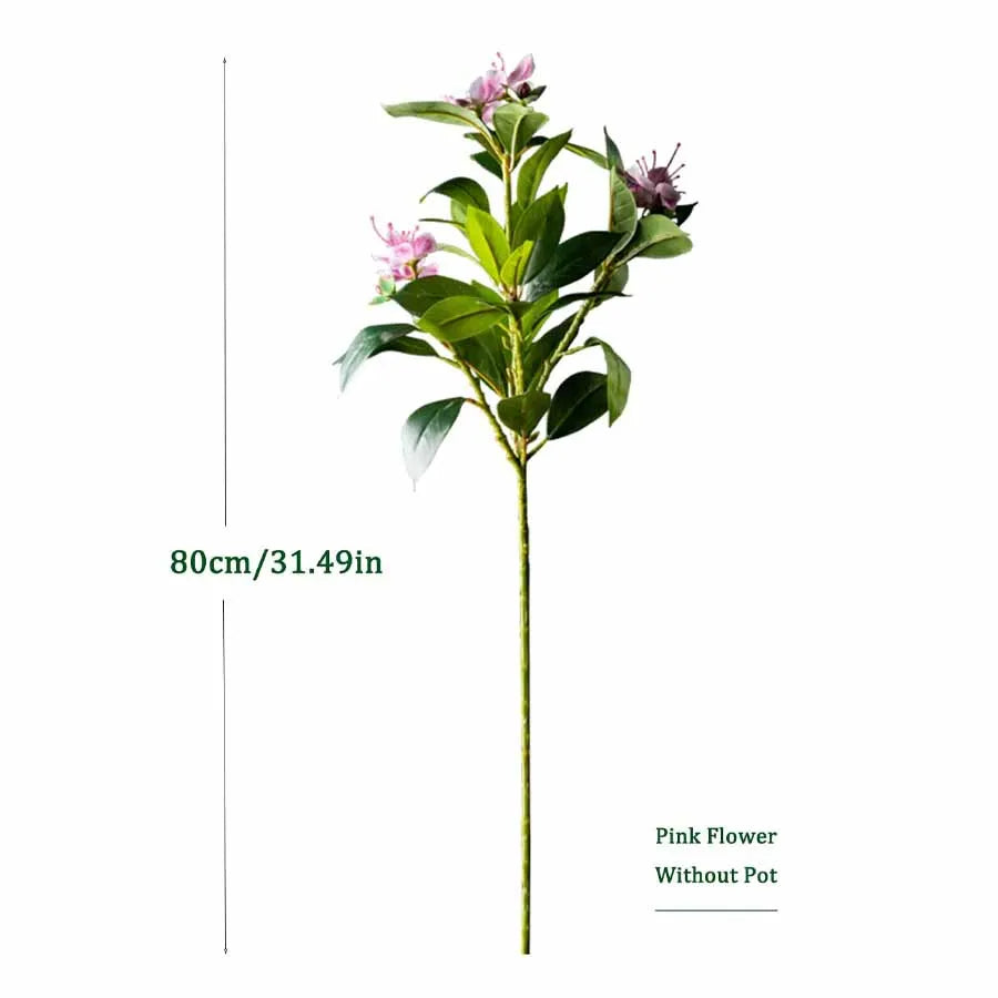 80/120cm Tropical Artificial Ficus Large Banyan Plants Plastic Fiddle Fig Tree Branch Faux Magnolia Tree For Home Garden Decor