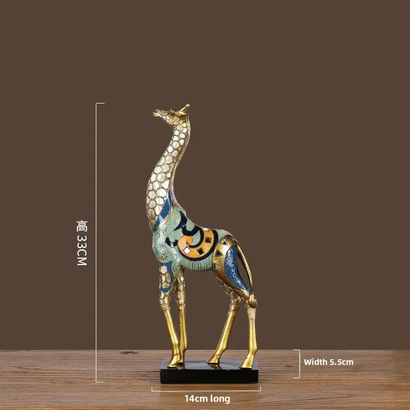 Giraffe-shaped ornaments, creative new home living room, TV cabinet, home decoration, gifts, modern light luxury furnishings