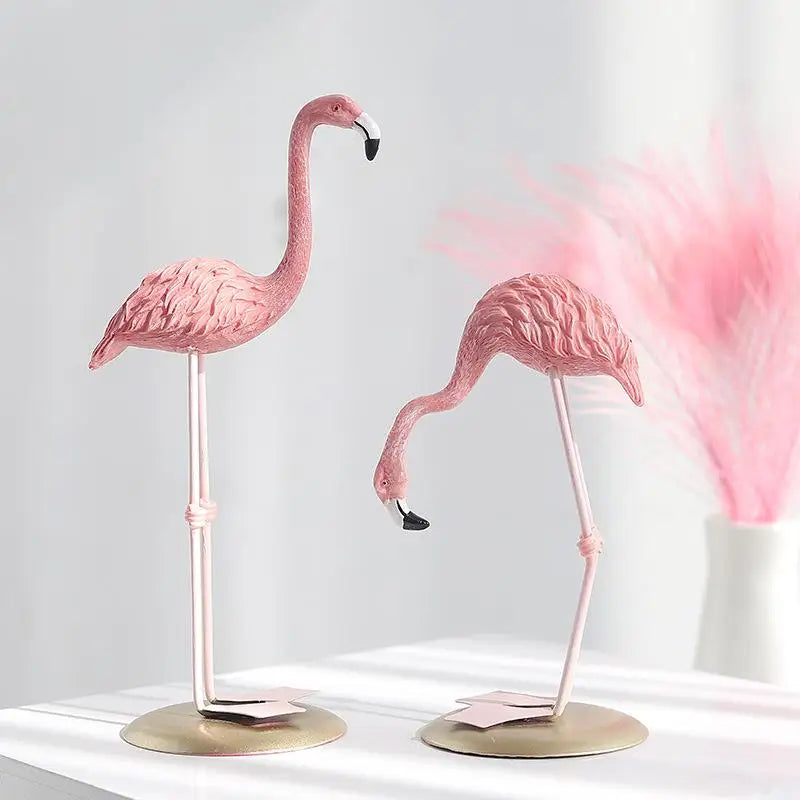 Creative Resin Crtwork Flngo Cartoon Tabletop Decorations Luxury Living Room Decorations Home Accories Mesterco