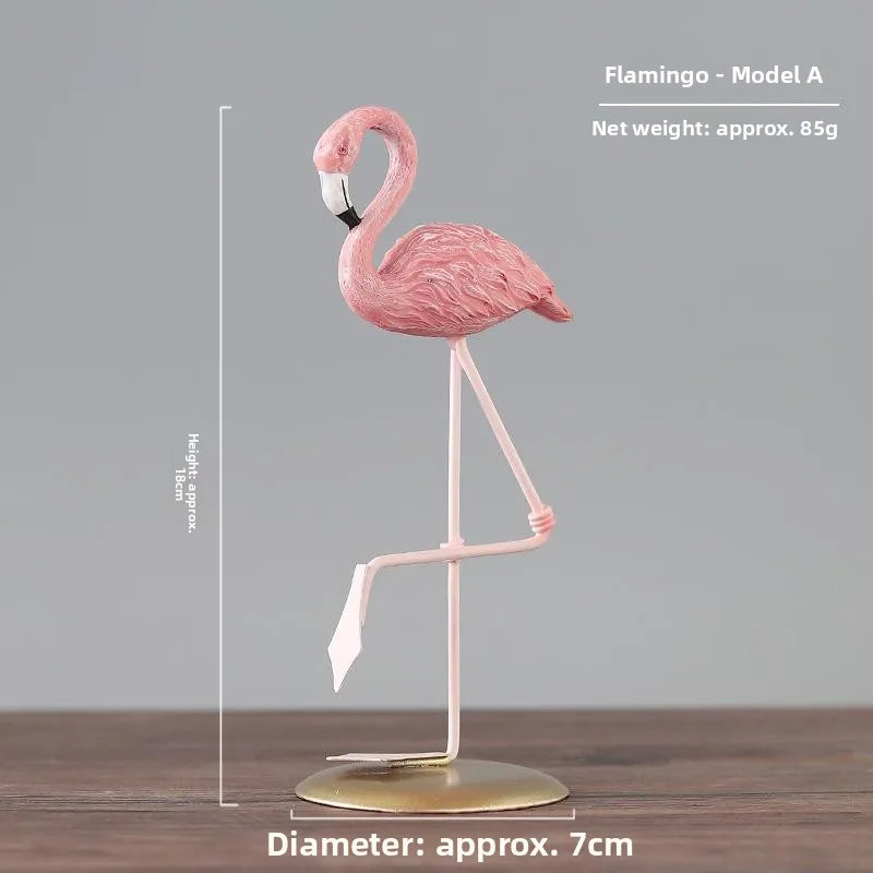Creative Resin Crtwork Flngo Cartoon Tabletop Decorations Luxury Living Room Decorations Home Accories Mesterco
