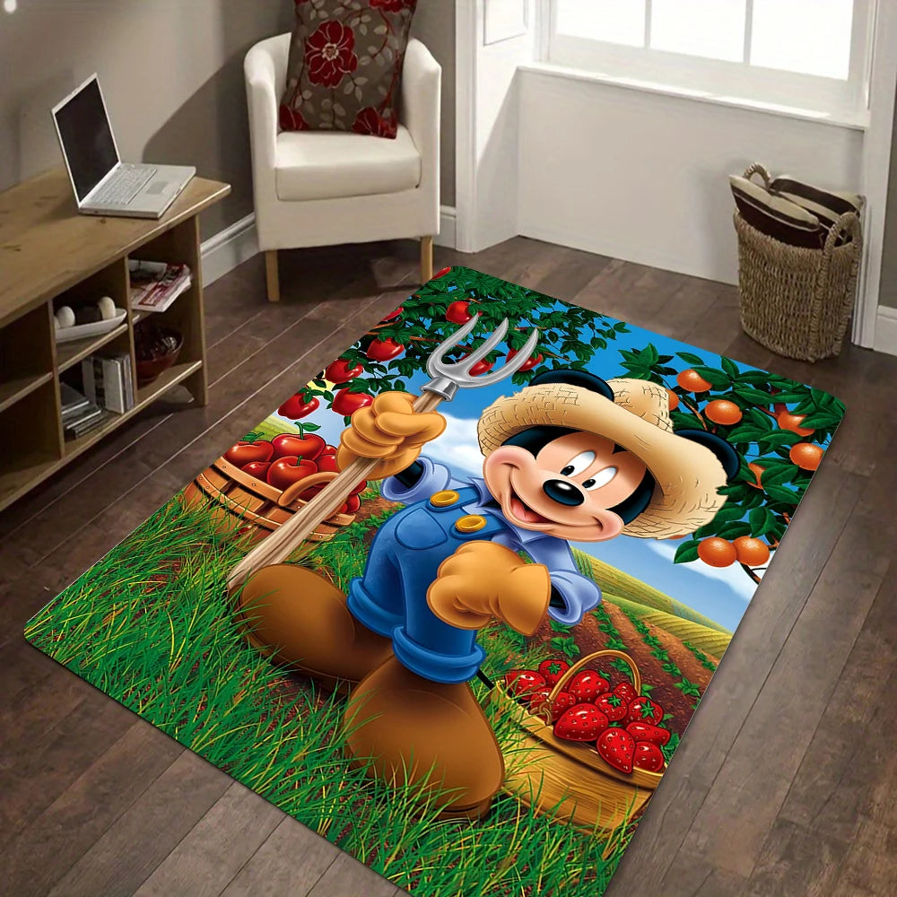 MINISO Mickey Donald Duck HD Printed Carpet.Living Room Mats Sofa Coffee Table Large Area Rug,Kitchen,Balcony Carpets,DoorMat