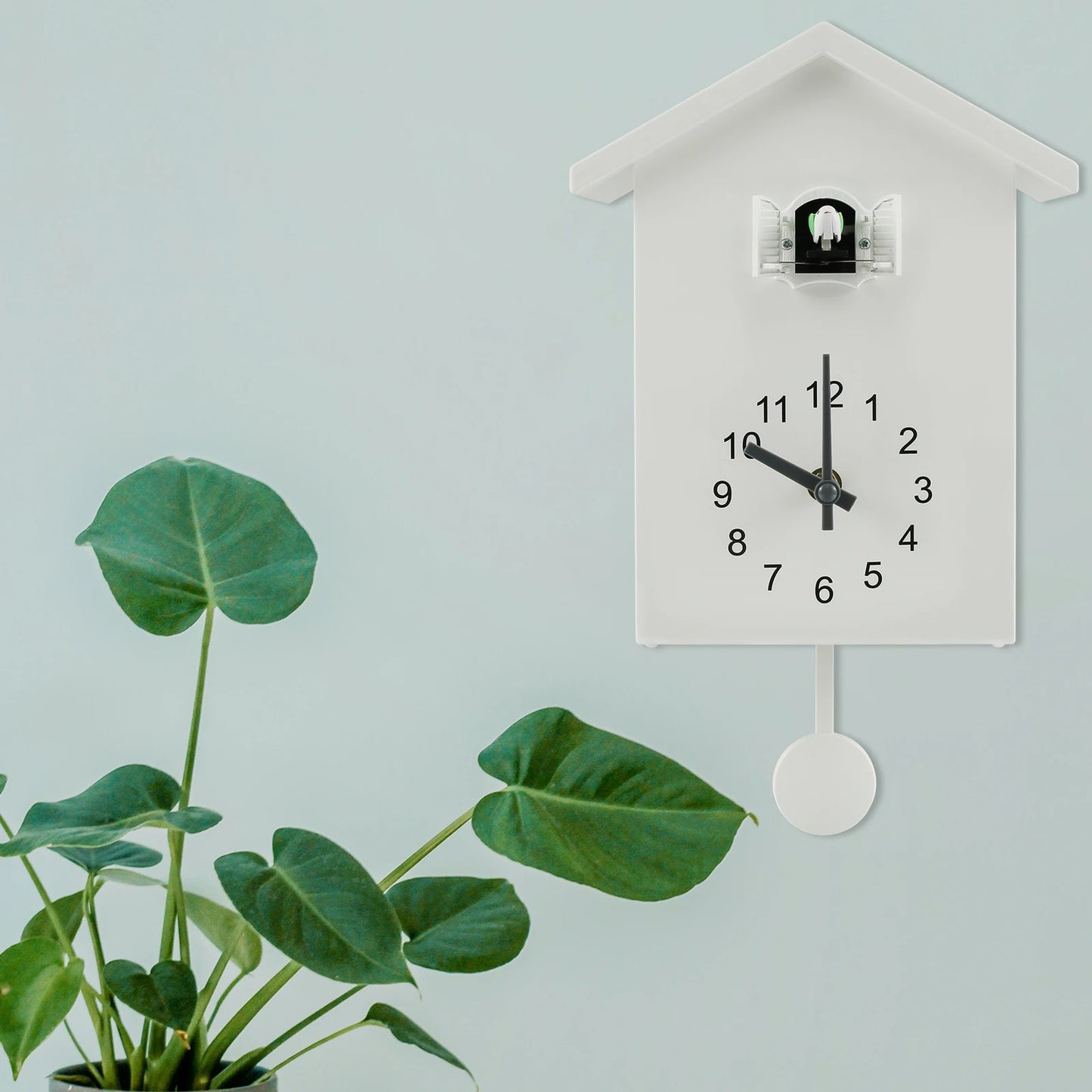 Cuckoo Clock with Chimer Bird House Cuckoo Sound Clock Battery Powered Cuckoo Wall Clock for Wall Art Home Living Room Decor