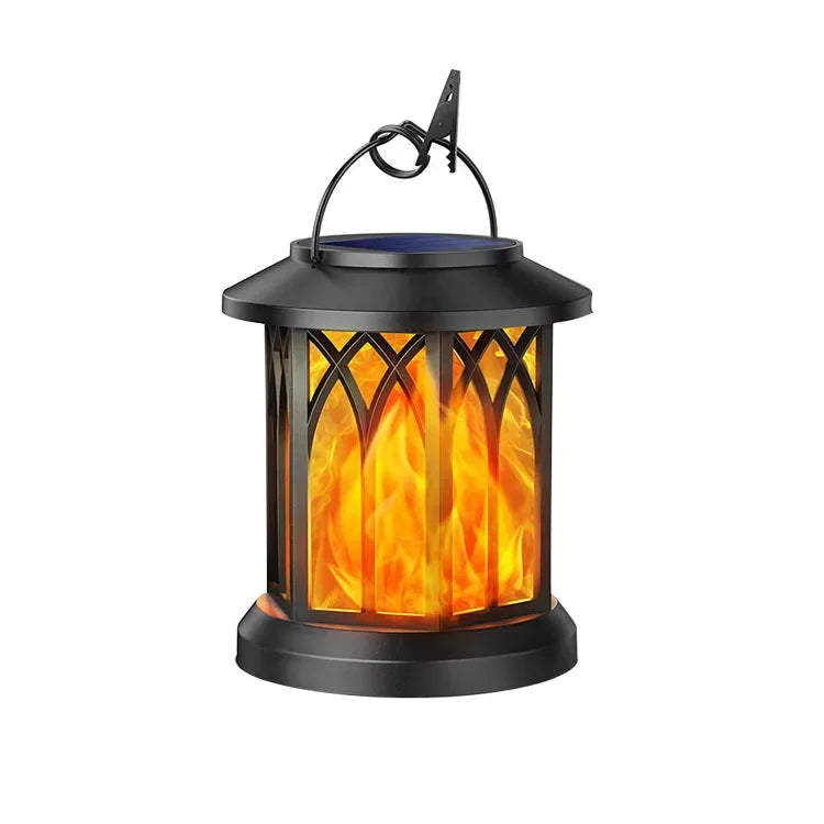 LED Solar Creative Simulation Flame Lamp with Clip IP65 Waterproof Outdoor Wall Lamp Garden Landscape Light Garden Decoration