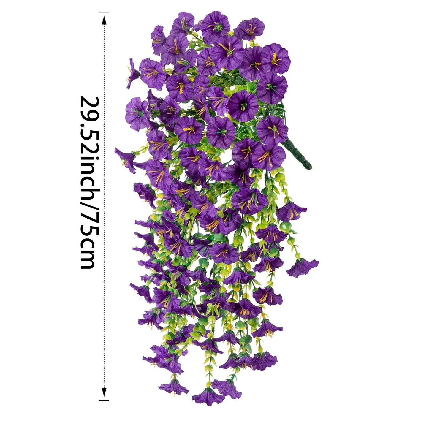 1-10pcs UV-Resistant Artificial Morning Glory& Eucalyptus Hanging Wall Door Decoration For Home Garden Wedding Versatile Outdoor