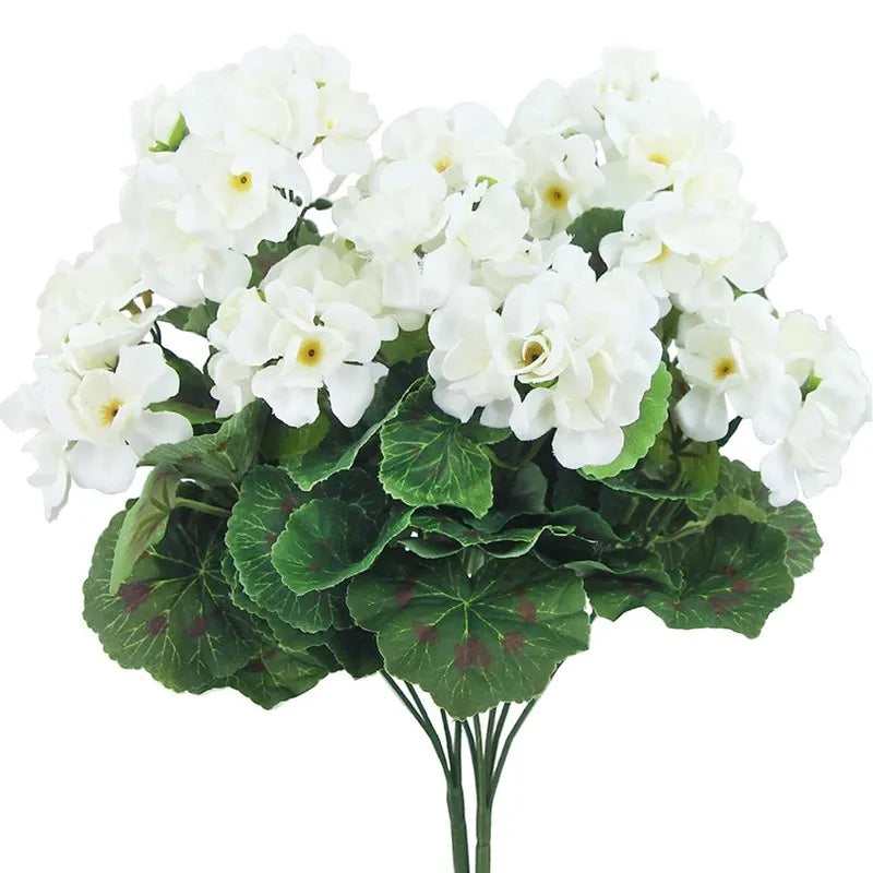 5pcs Artificial Flower Plant Begonia Flower Wedding Bridal Bouquet Home Room Outdoor Garden Bonsai Decoration DIY Festival Party