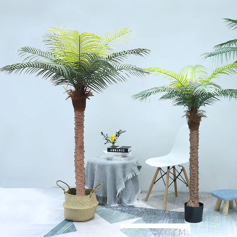 150/180cm/210cm Artificial Coconut Tree Fake Plants Large Green Plants Palm Tree Bonsai Decoration for Home Office Floor Potted