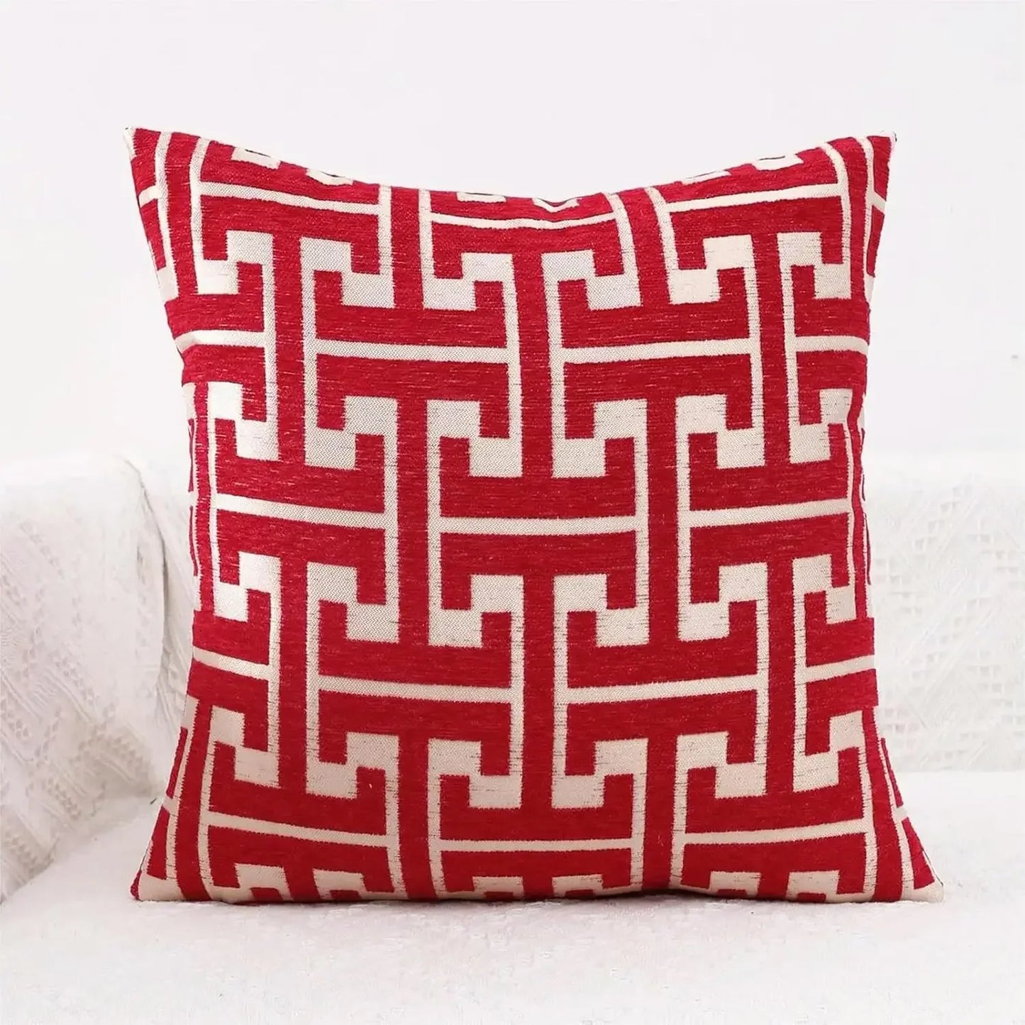 1pc Embroidery Detail Cushion Cover Without Filler, Modern Throw Pillow Case for Sofa, Home Decor 30x50CM 45x45CM Pillowcase