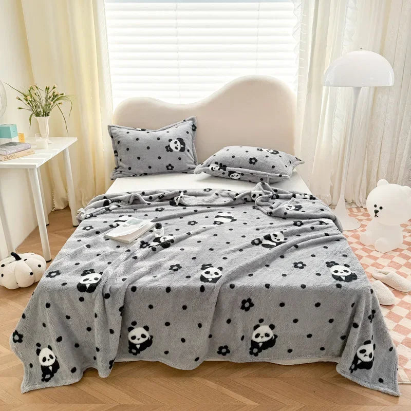 Super Soft Throw Blanket Premium Silky Flannel Fleece 3D Checkered Lightweight Bed Blanket All Season Use
