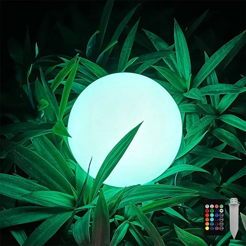 New 15-25cm Solar Moon Light Outdoor LED Lighting Lamp Garden Atmosphere Decorative Lamp Spherical Control Light Lawn Lamp