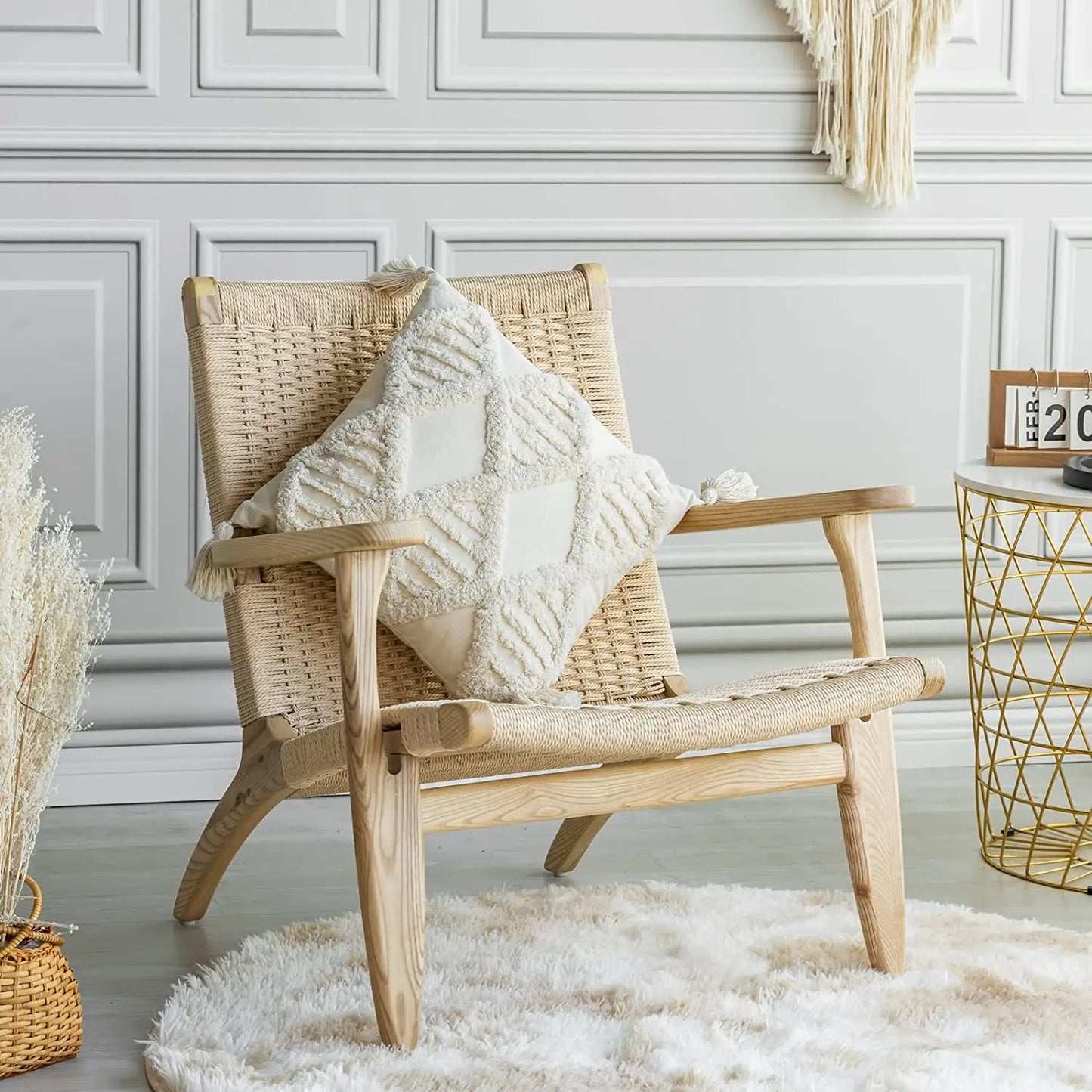 Cotton Tufted Cushion Cover With Tassel Retro Living Room Decorative Pillow Cover For Sofa Home Decor 30x50,45x45cm Pillowcase