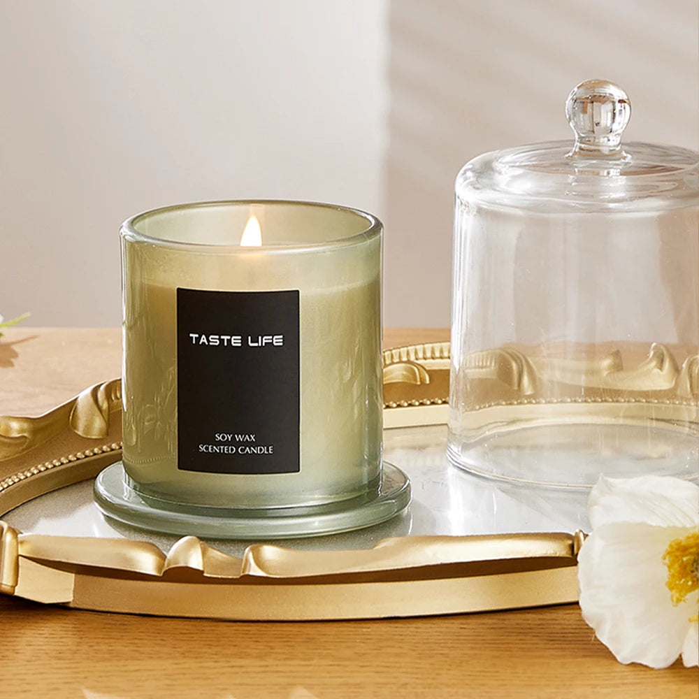 Voltsify Soy Wax Scented Candle Lime Basil and Citrus & Valley After the Rain & Sky Cypress