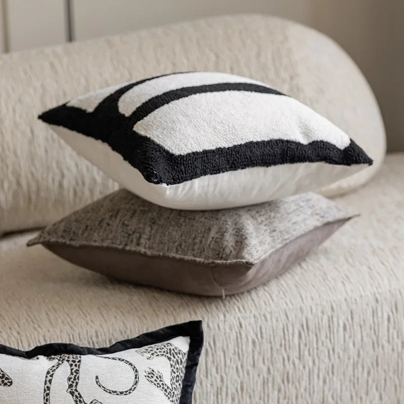 Simplicity Jacquard Embroidered Pillow Covers Decorative Home Decor Cushion Cover Light Luxury Pillowcases with Sense of Design