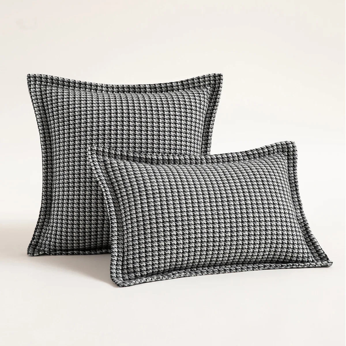 Home Decorative Square Cushion Cover Pillow Cover Yarn-dyed Hounds tooth Decorative For Sofa Bed 45x45cm Orange Green Blue Black