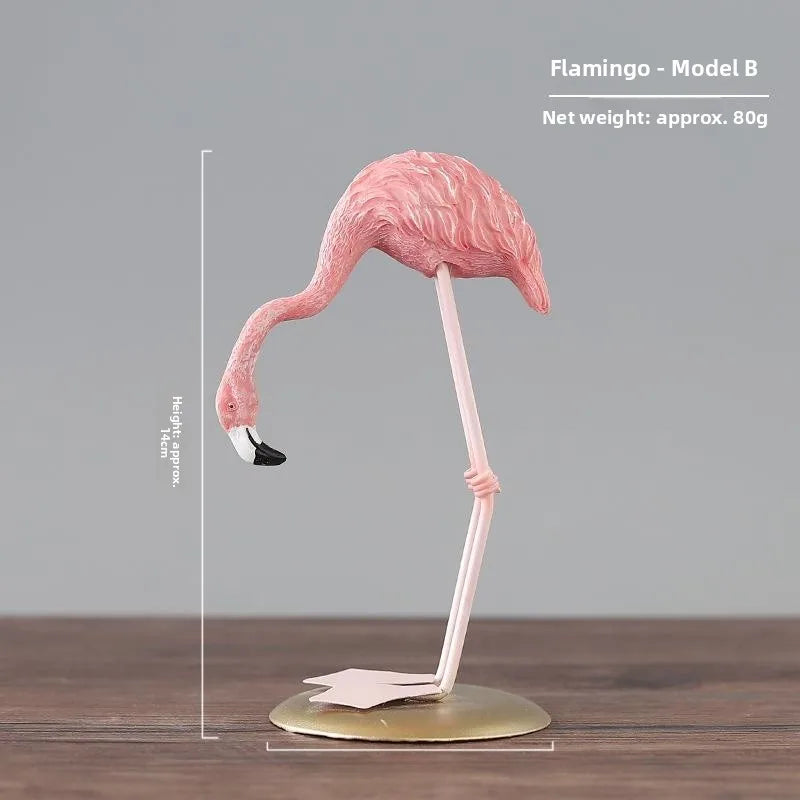 Creative Resin Crtwork Flngo Cartoon Tabletop Decorations Luxury Living Room Decorations Home Accories Mesterco